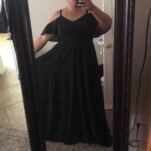 Torrid Sz 16 Black Floor Length Gown